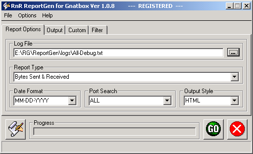 ReportGen for GNATBox Screenshot